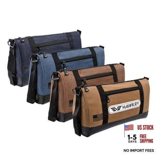 Canvas Tool Pouch Set (4 Pack) – Heavy Duty White Blue, Brown, Blue, Beige
