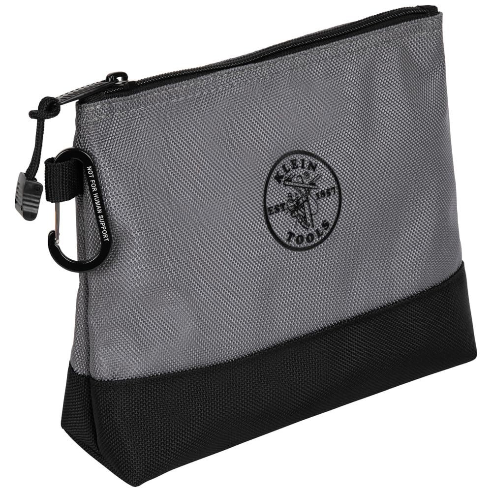 Stand-Up Zipper Tool Pouch 5-Pack with Carabiners, Water Resistant, Reinforced B