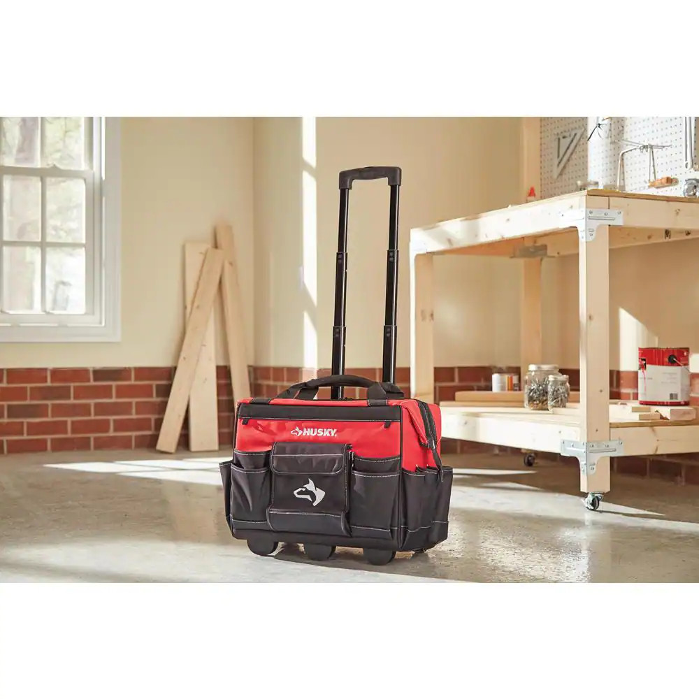 NEW Heavy Duty Pocket Rolling Tool Organizer Bag 18 In. Large Compartments