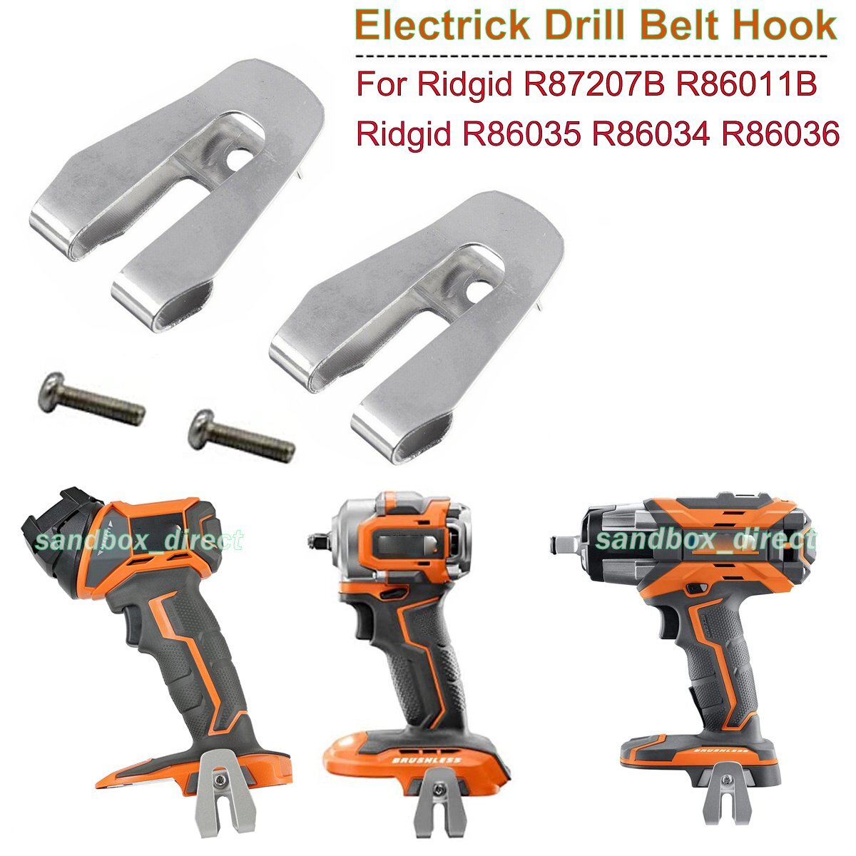 10PCS Belt Clip Hook For Ridgid 18V Tools (R86035 R86034 R86036 R860054) w/Screw