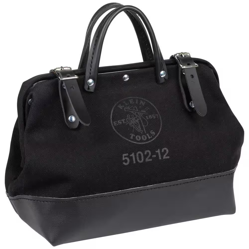 12 In. Tool Bag, Black Canvas