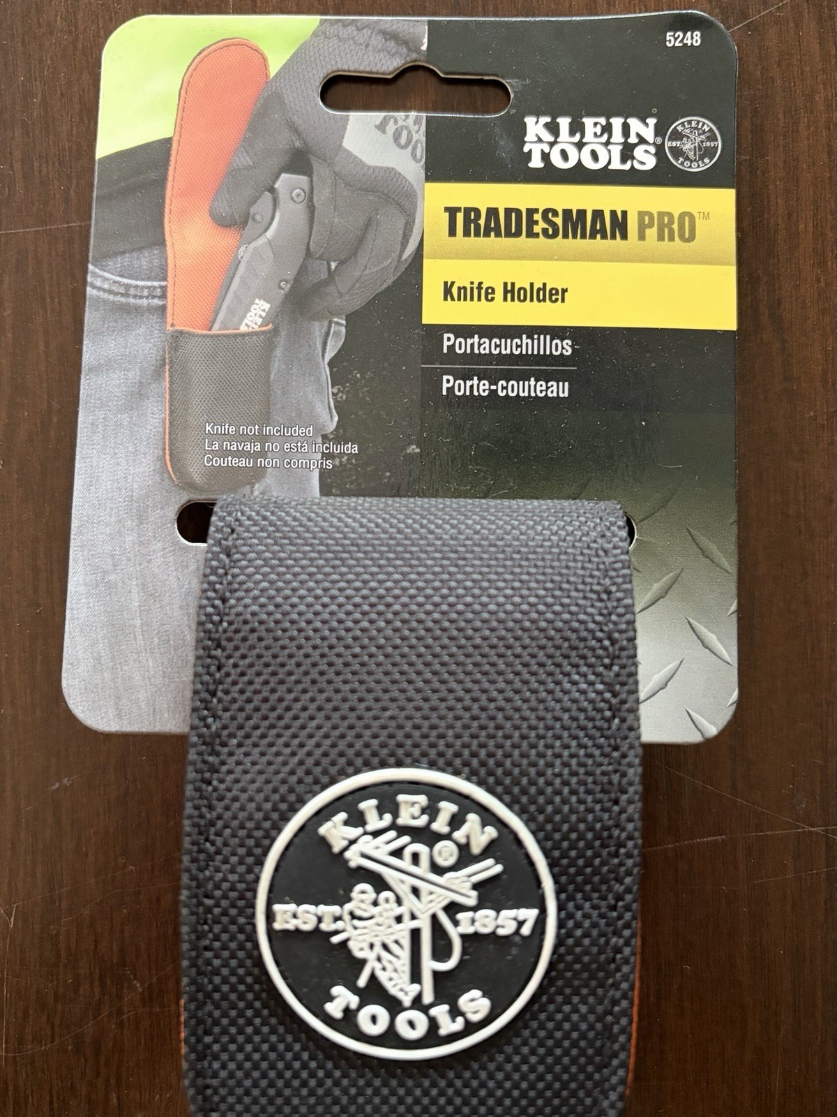 New Klein Tools 5248 Tradesman Pro Knife Holder Black Ballistic Weave