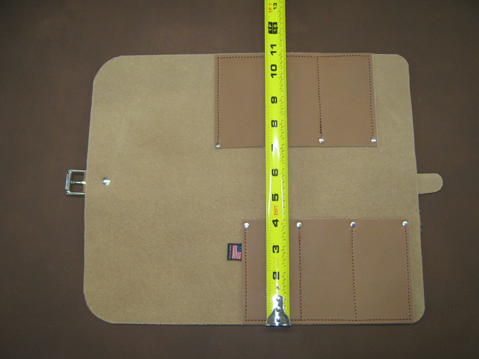 6 POCKET LEATHER TOOL ROLL. With Ramelson pencil Made in USA.