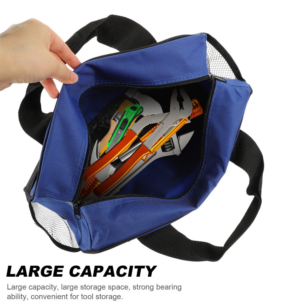 Portable Canvas Storage Pouch Tool Organizer Wide Open Heavy Duty Multi Color