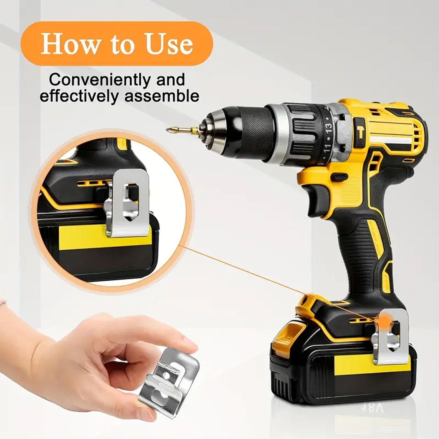 10X For Dewalt Belt Clip Hook & Screw for 12V/20V Drill Impact Driver Flashlight
