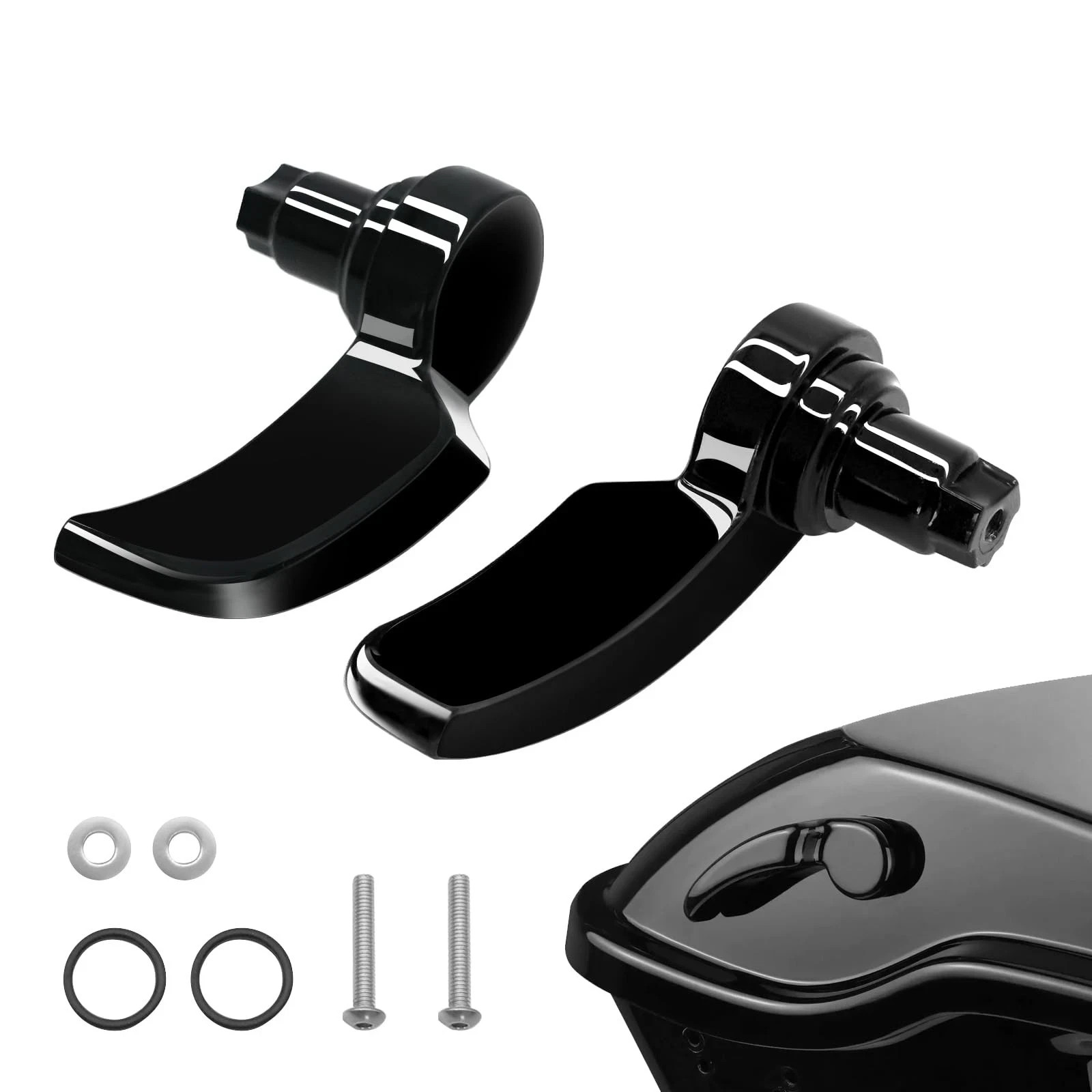 Saddlebag Latches, Black Saddle Bag Latch for Harley Davidson 2014-2024 Stree…