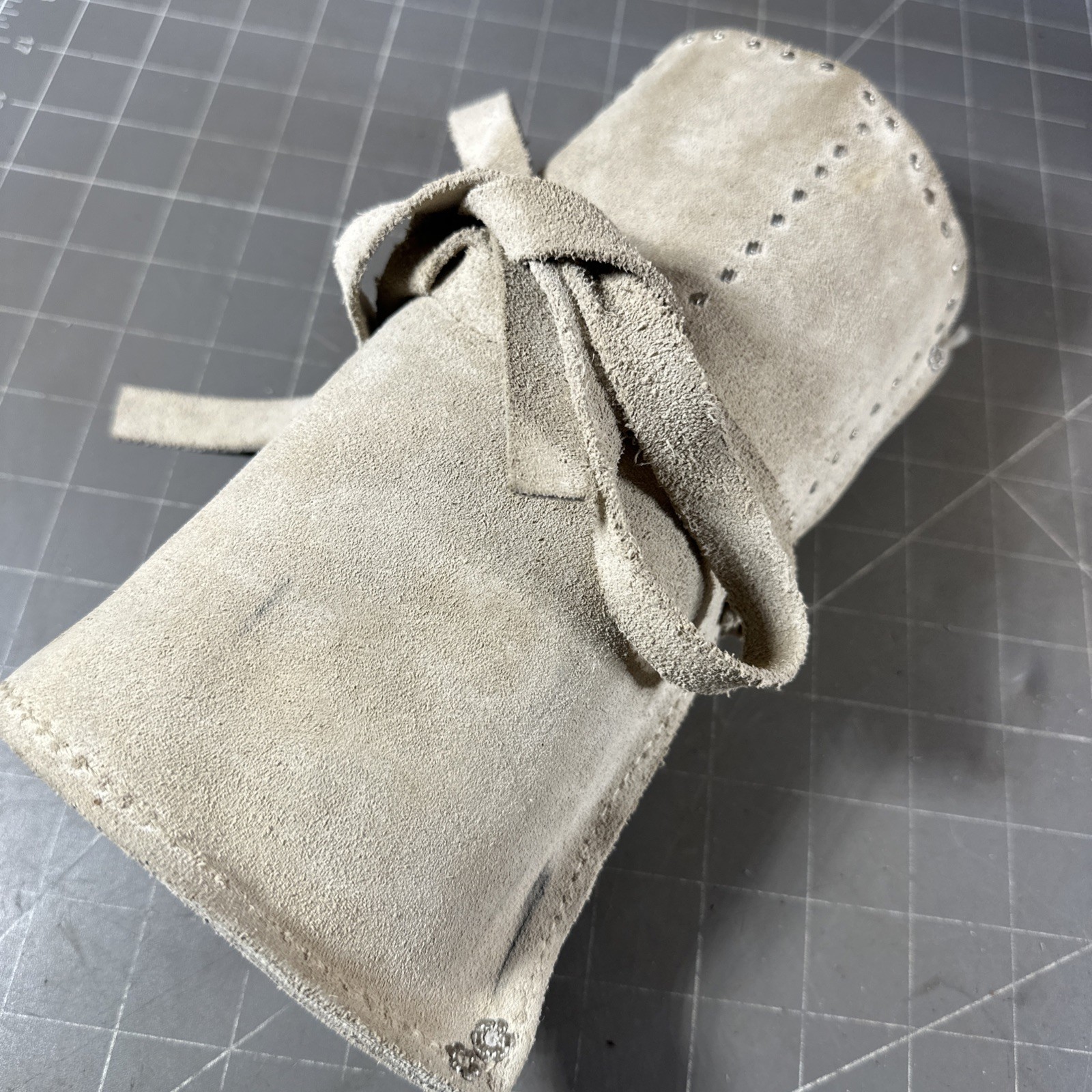 Vintage Nicholas Top Grain Cowhide Leather Tool 9 Slot Chisel Pouch 471