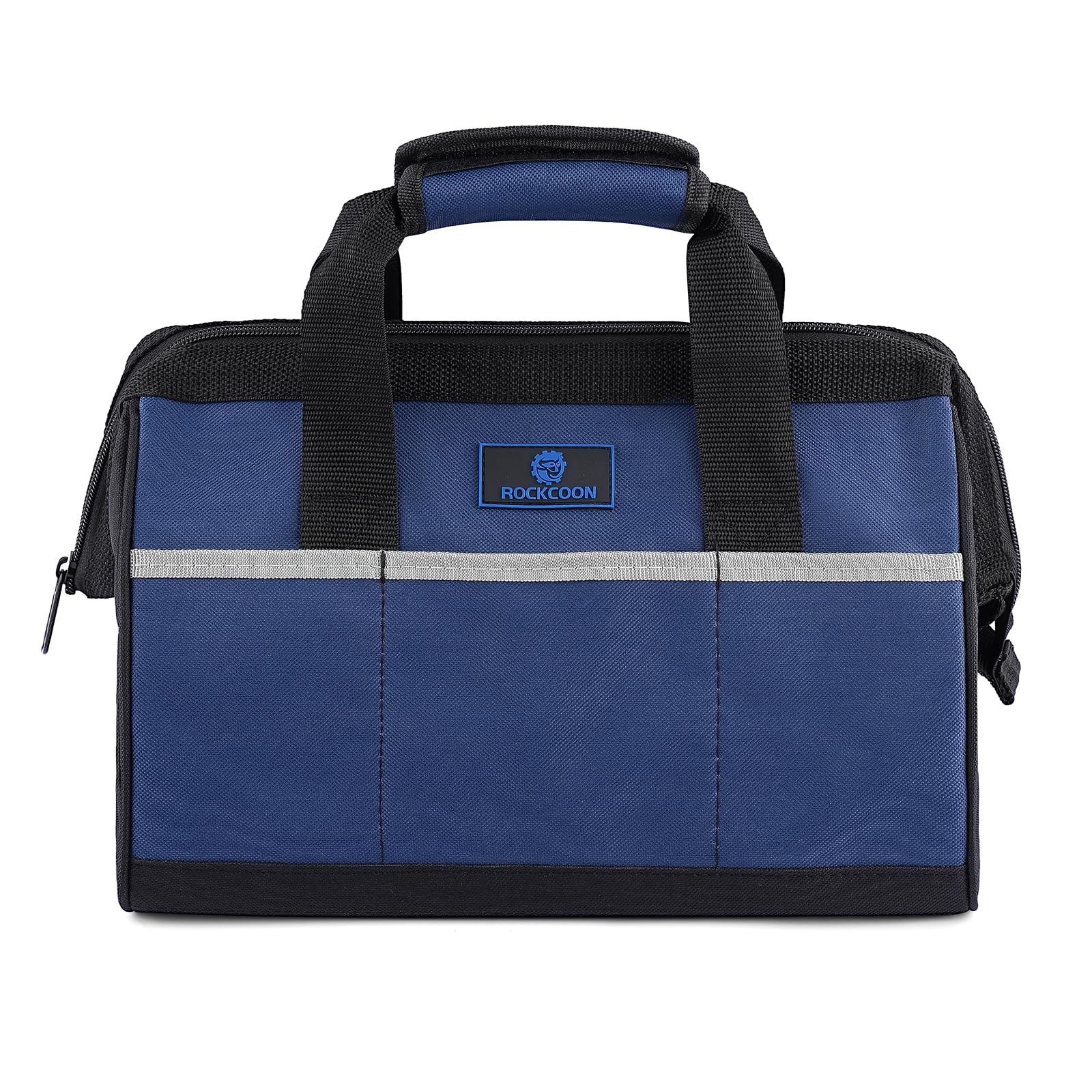 Blue Black 13 Inch Wide Mouth Tool Bag Organizer Heavy Duty Waterproof