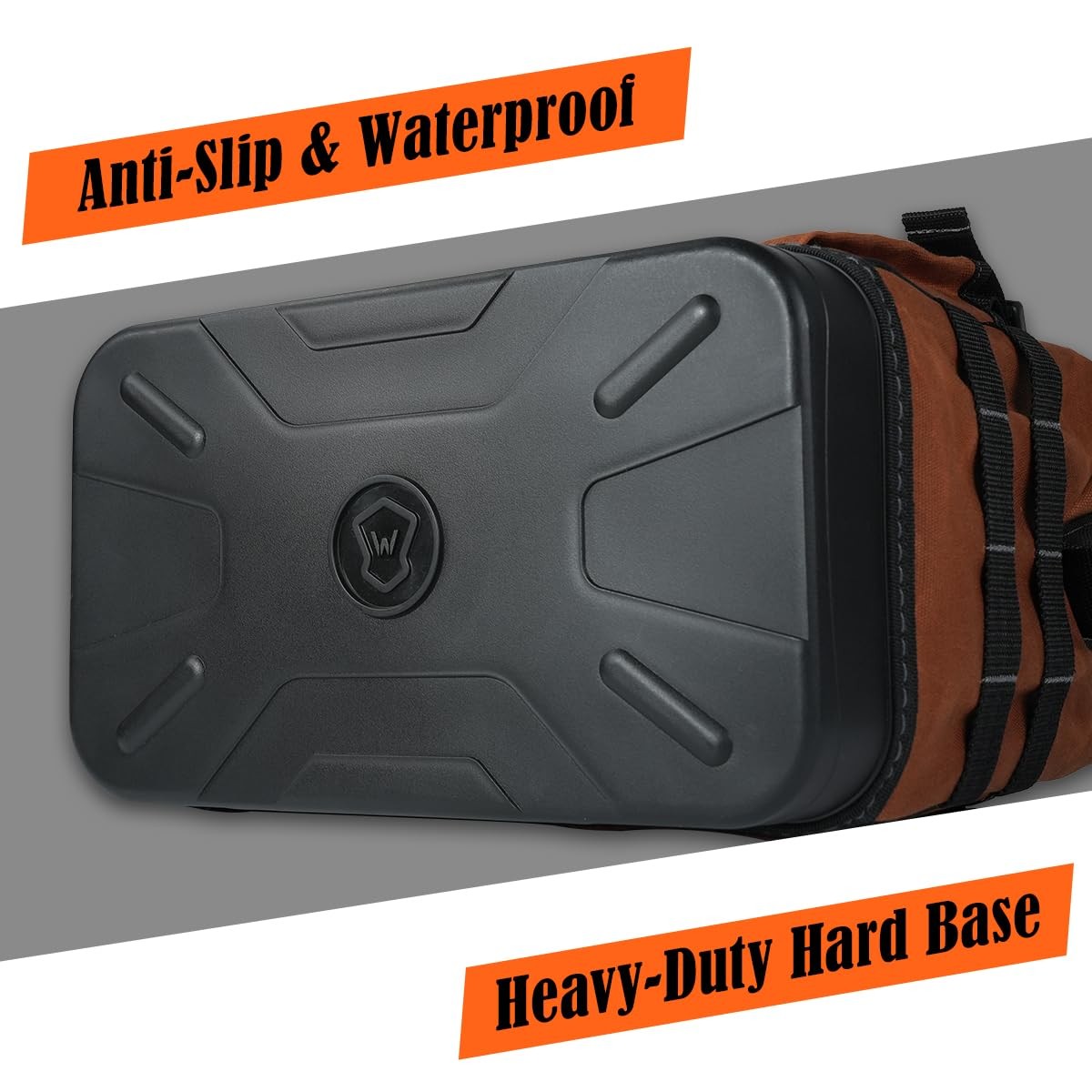 22-Pockets Hard Bottom Tool Bag, 14-Inch 14 Inches, Rust & Black