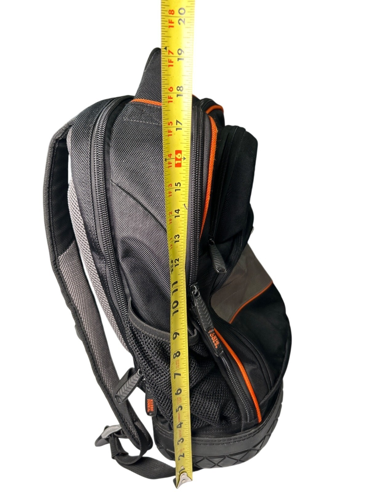 Klein Tools Tradesman Pro Backpack Heavy Duty With Molded Base Black & Orange