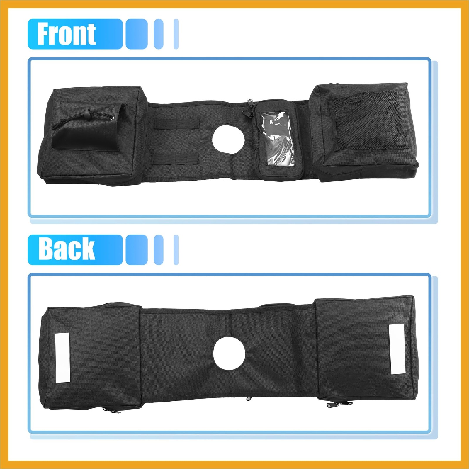 1-Pack Quad ATV 4-Wheeler Saddlebags Cargo Pouch Storage UTV Motorcycle Gas T…