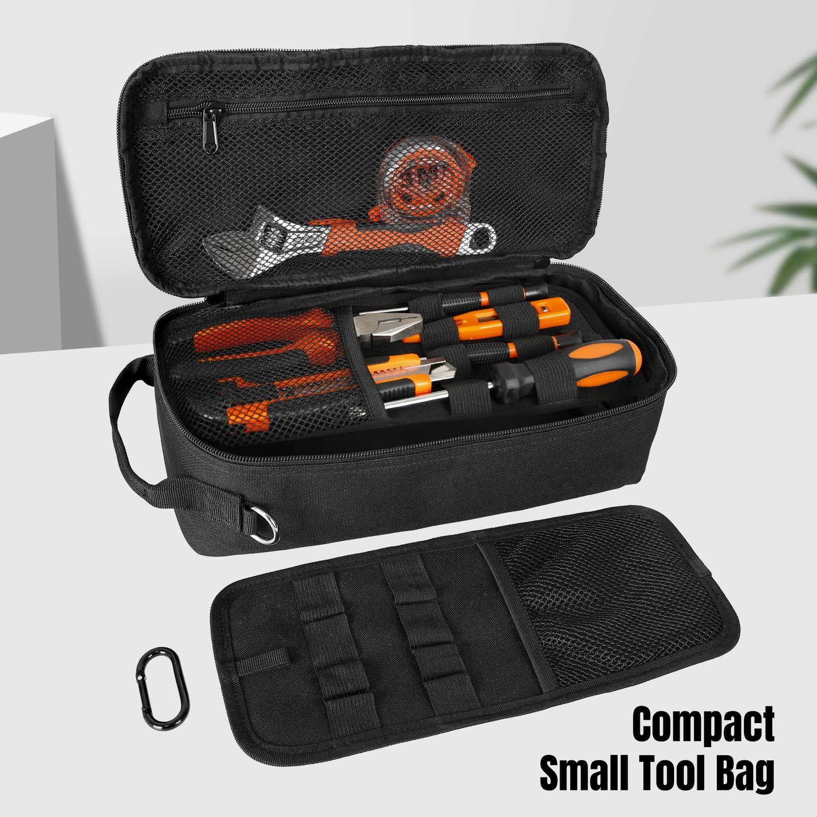 13 Inch Portable Small Tool Bag, Heavy Duty Tool Organizer Bag with Shoulder …