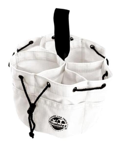 18 Pockets Grab Bag Rip-stop Canvas Drawstring Closure, Small Part White