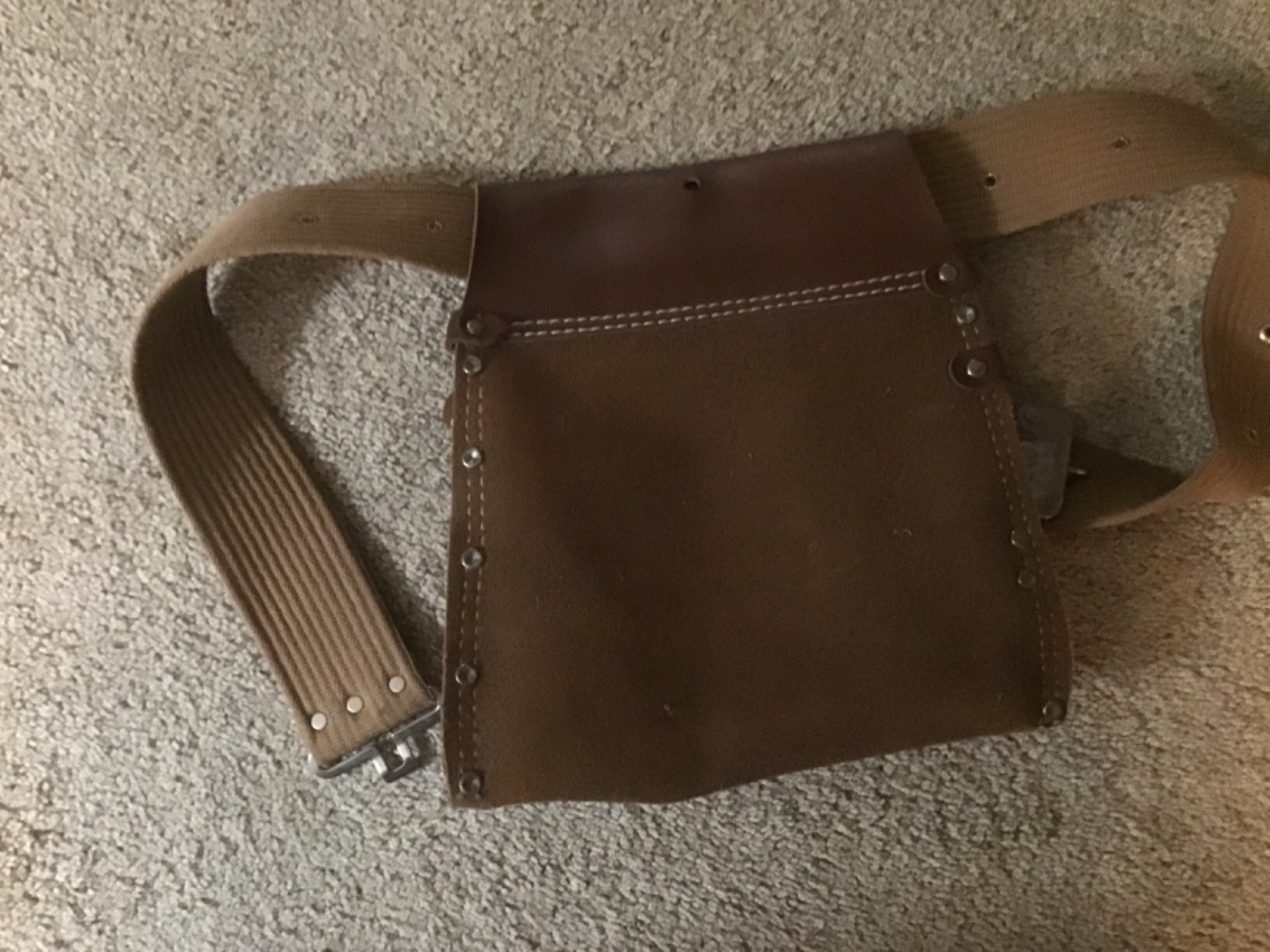 Nicholas Heavy Split Cowhide Suede Tool Pouch Nail Apron Carpenter Work Belt Bag