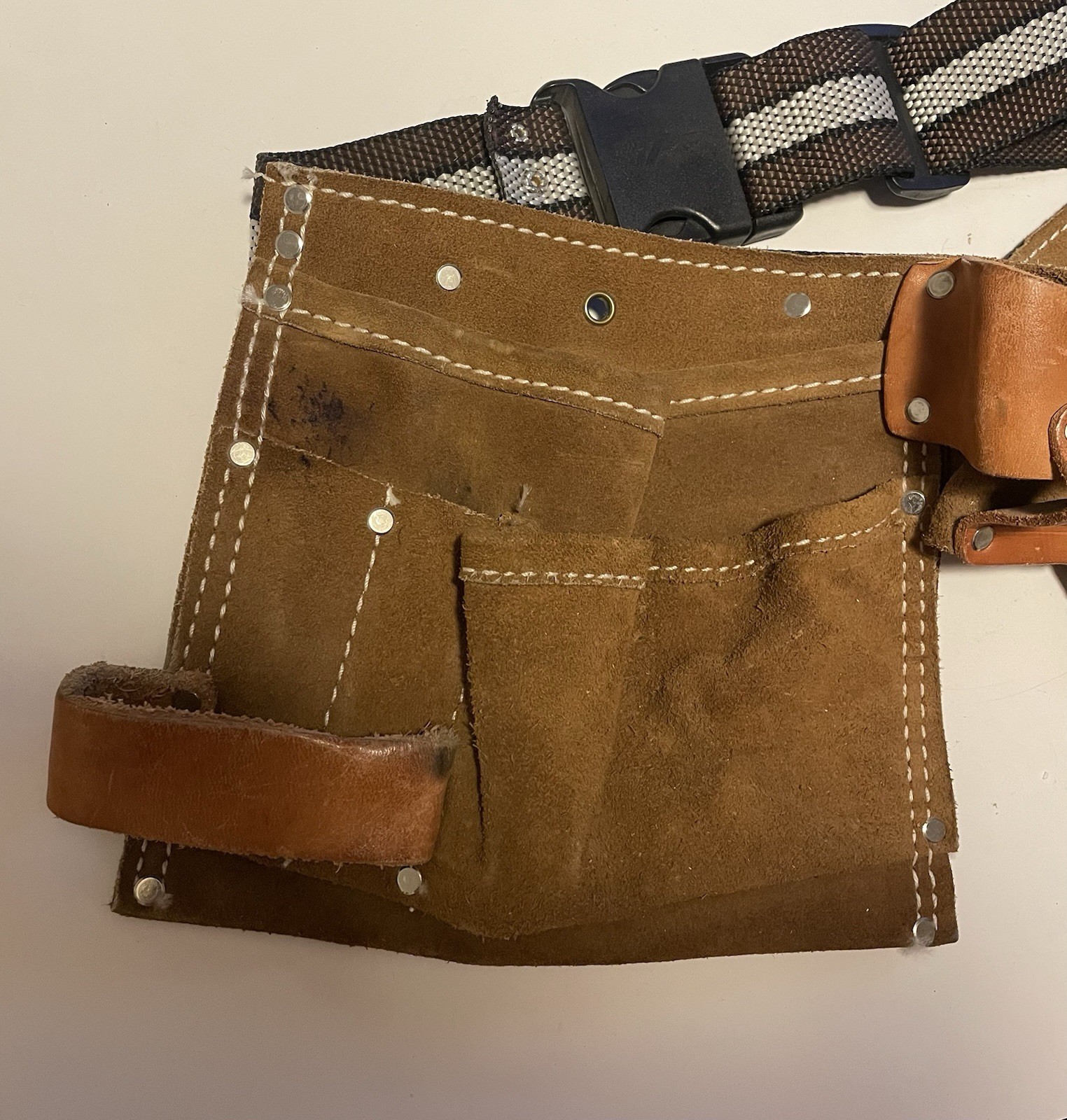 Vintage Nicholas Workgear Heavy Split Cowhide Leather Tool Belt No 493X – USA