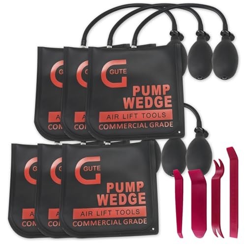 Air Wedge Bag 6 Pack Inflatable Leveling Kit 330 LBS 840D Nylon Pump Alignment