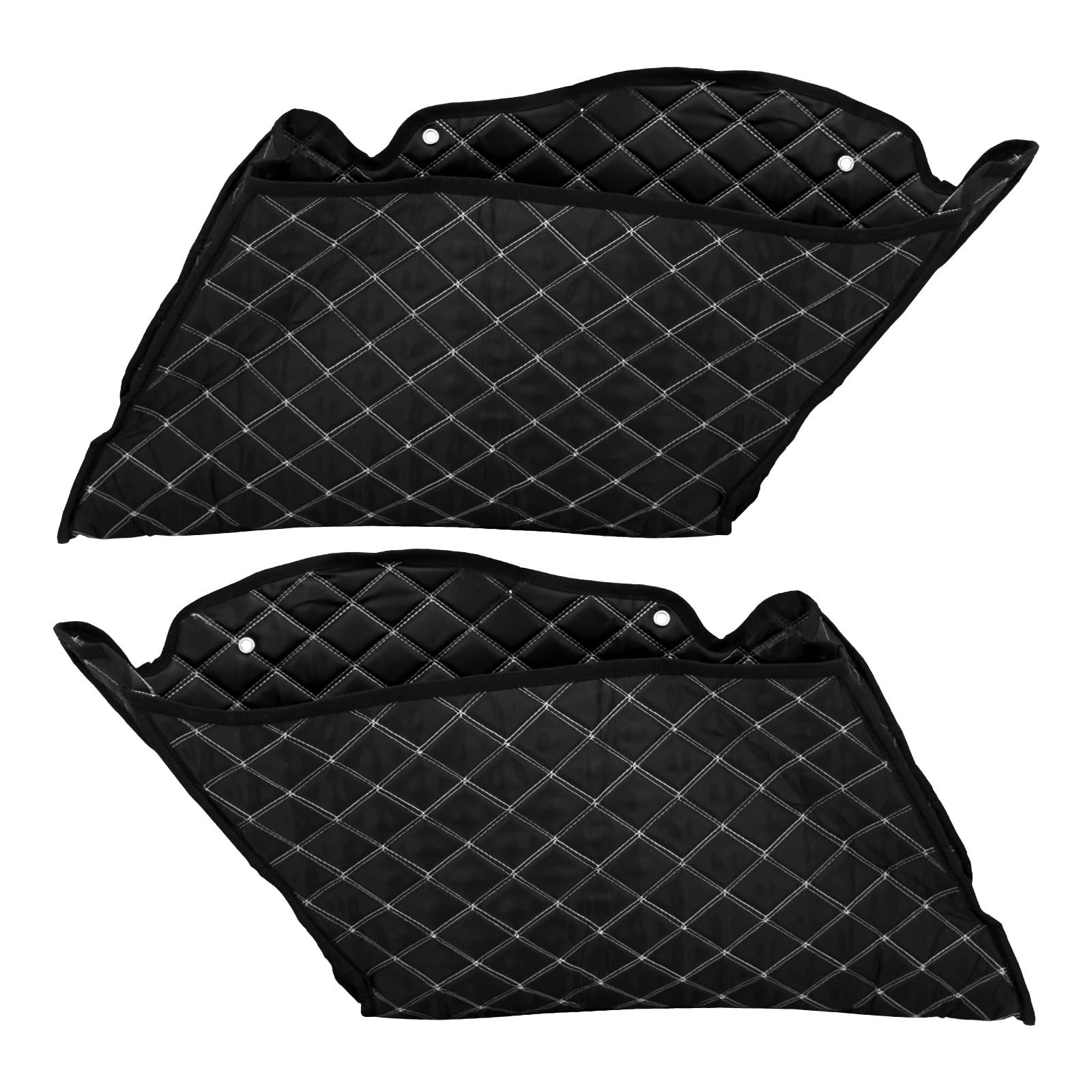 4” Stretched Saddlebag Liners Inserts White Thread Compatible Harley Touring