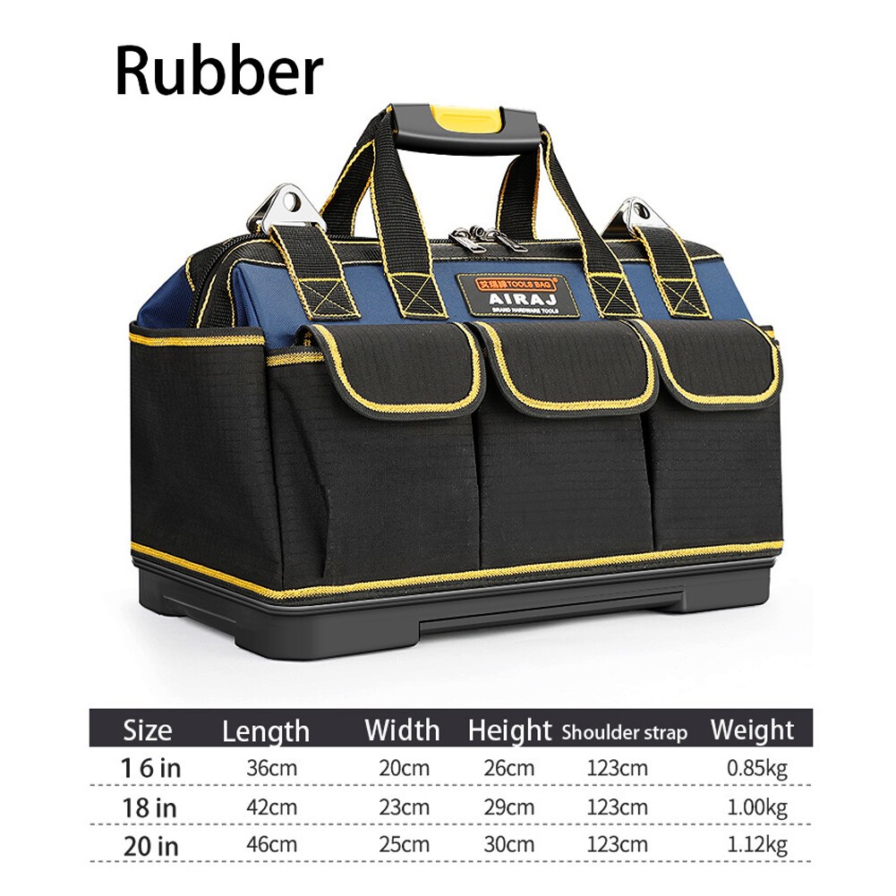 Multi-Function Tool Bag Oxford Cloth Electrician Wide Mouth Tool Bag Waterproof