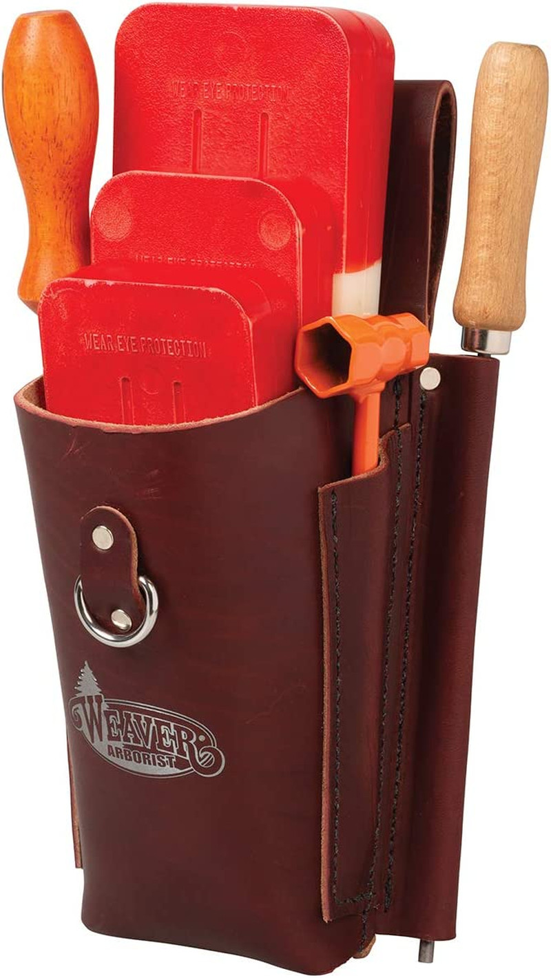 Weaver Leather Arborist – Leather Burgundy Felling Wedge Pouch for Tree Cutting