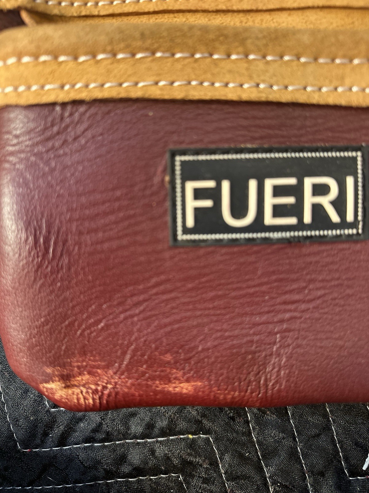 FUERI Leather Tool Belt Pouch Replacement Carpenter Nail Bag Maroon NEW