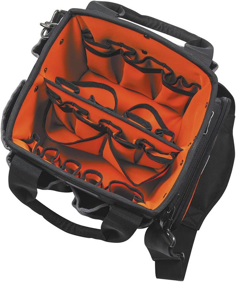 5541610-14 Tool Bag with Shoulder Strap Has 40 Pockets for Tool Storage and Oran