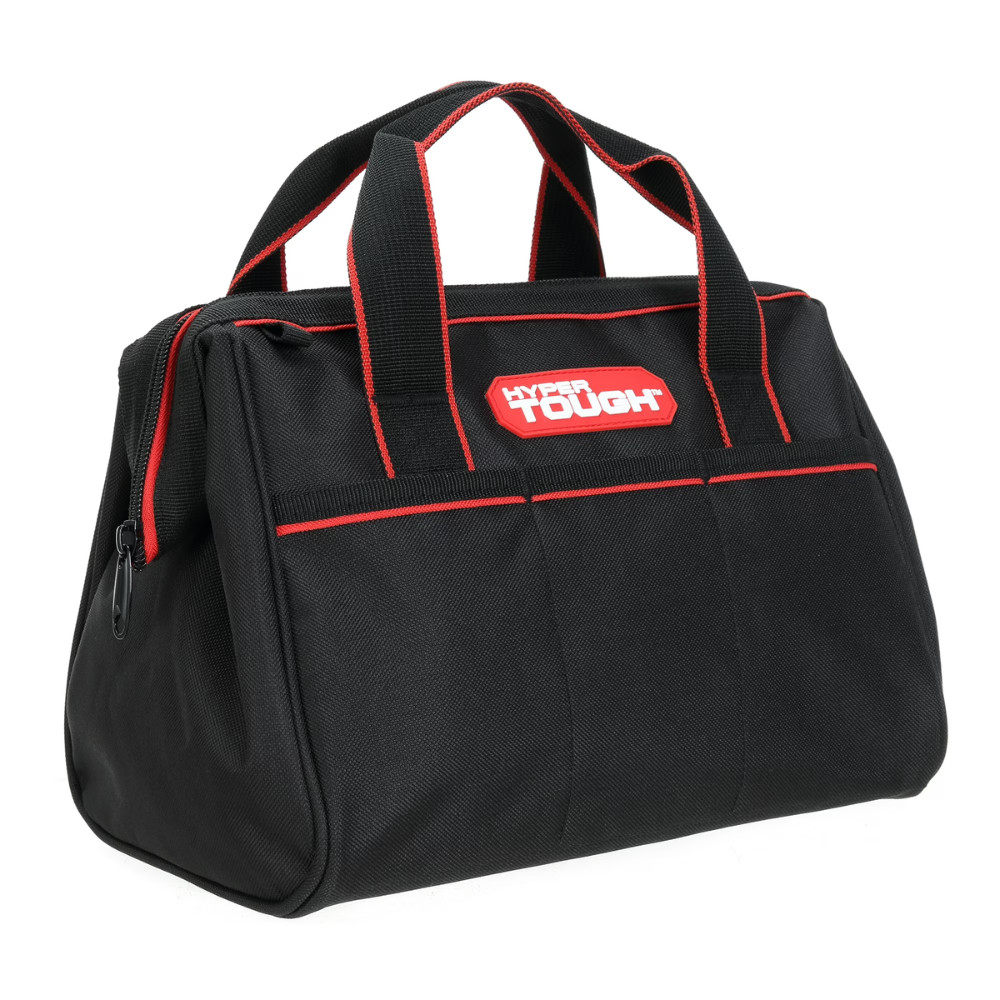 (4 Pack) Hyper Tough 12-Inch Tool Bag, Heavy-Duty Storage Organizer, 3-Pockets