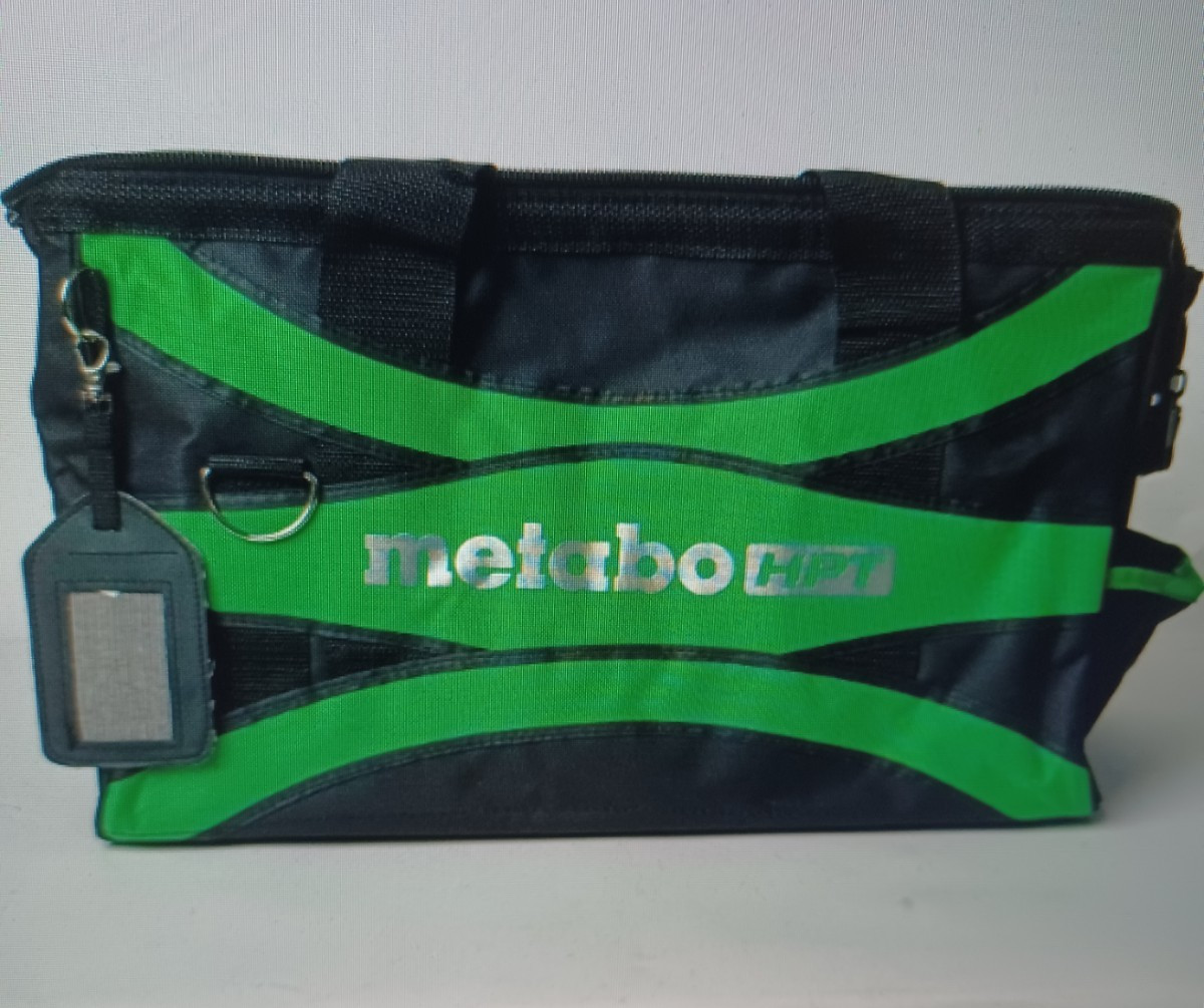 Metabo HPT 17x10X11″ Inside dims Contractor Canvas Tool Bag – Black/Green