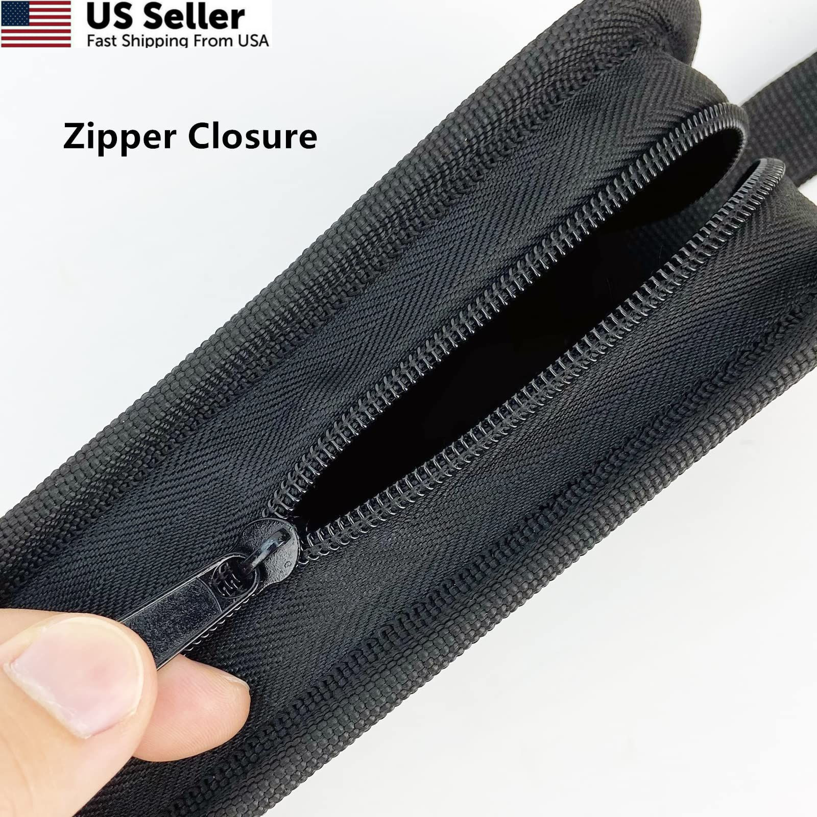 Umaki 2pack Small Tool Pouch Organizer, 8 x 3.93 x 8.07 inches, black-2pcs