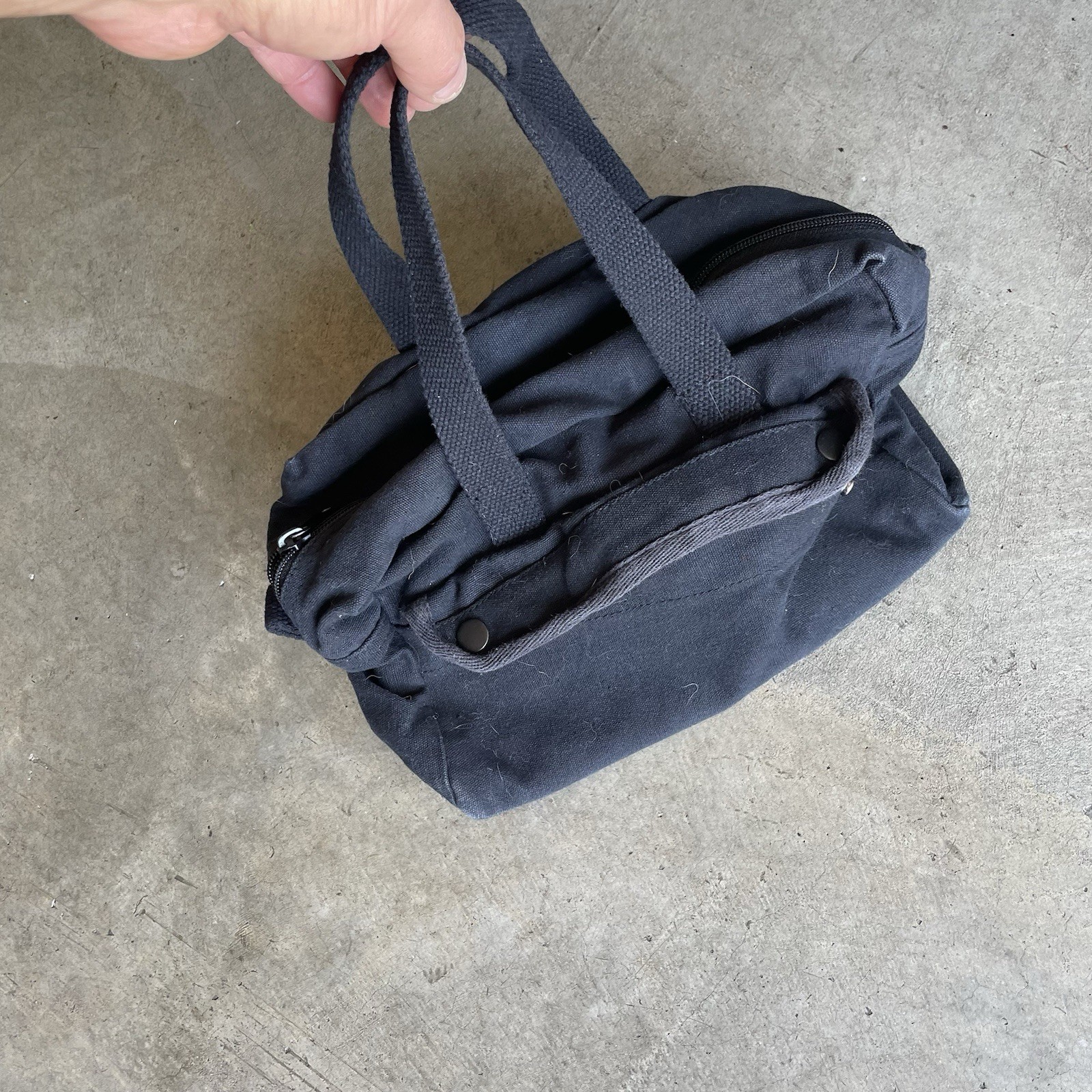 Lot of 2 Black Canvas Mechanics Military Style Tool Pouch Bags