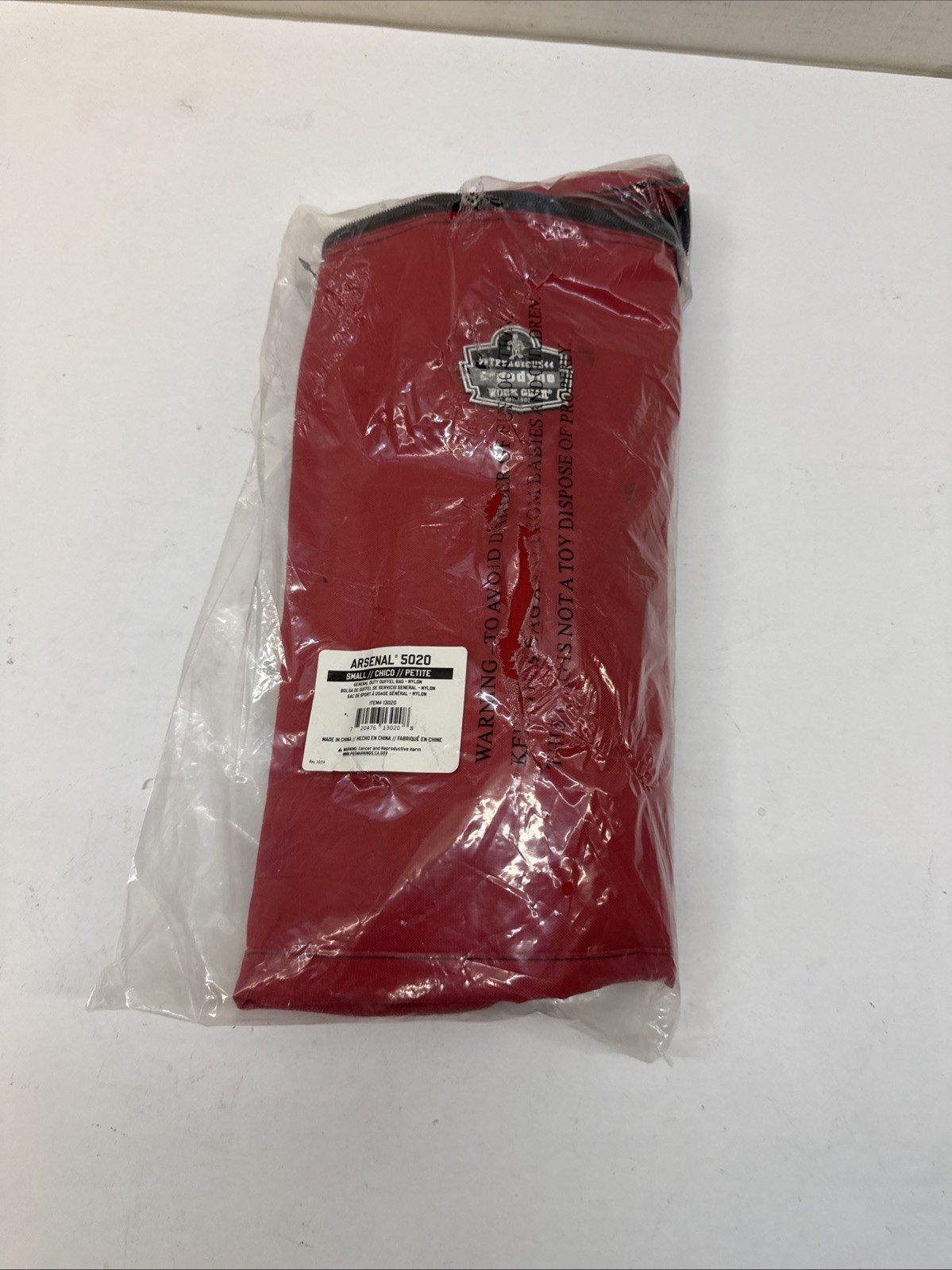 Ergodyne 5020M Tool Duffel Bag, Duffel Bag, Red, 600-Denier Polyester New