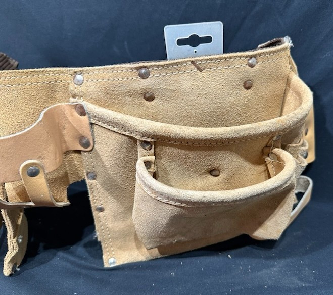 Faltra Double Pocket Tool Belt Heavy Duty Split Leather Suede Waist Tool Pouch