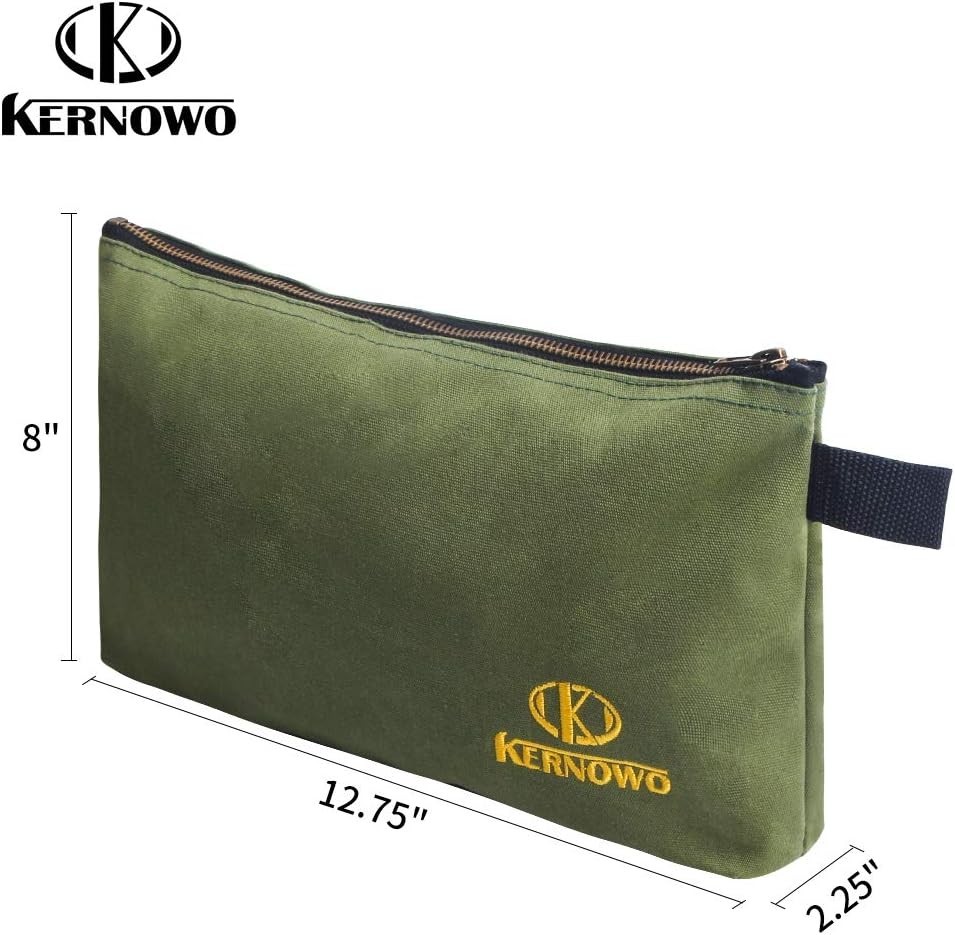 4 Pack Upgrade Zipper Canvas Tool Pouch 20 oz Heavy Duty Bag Water Resistant