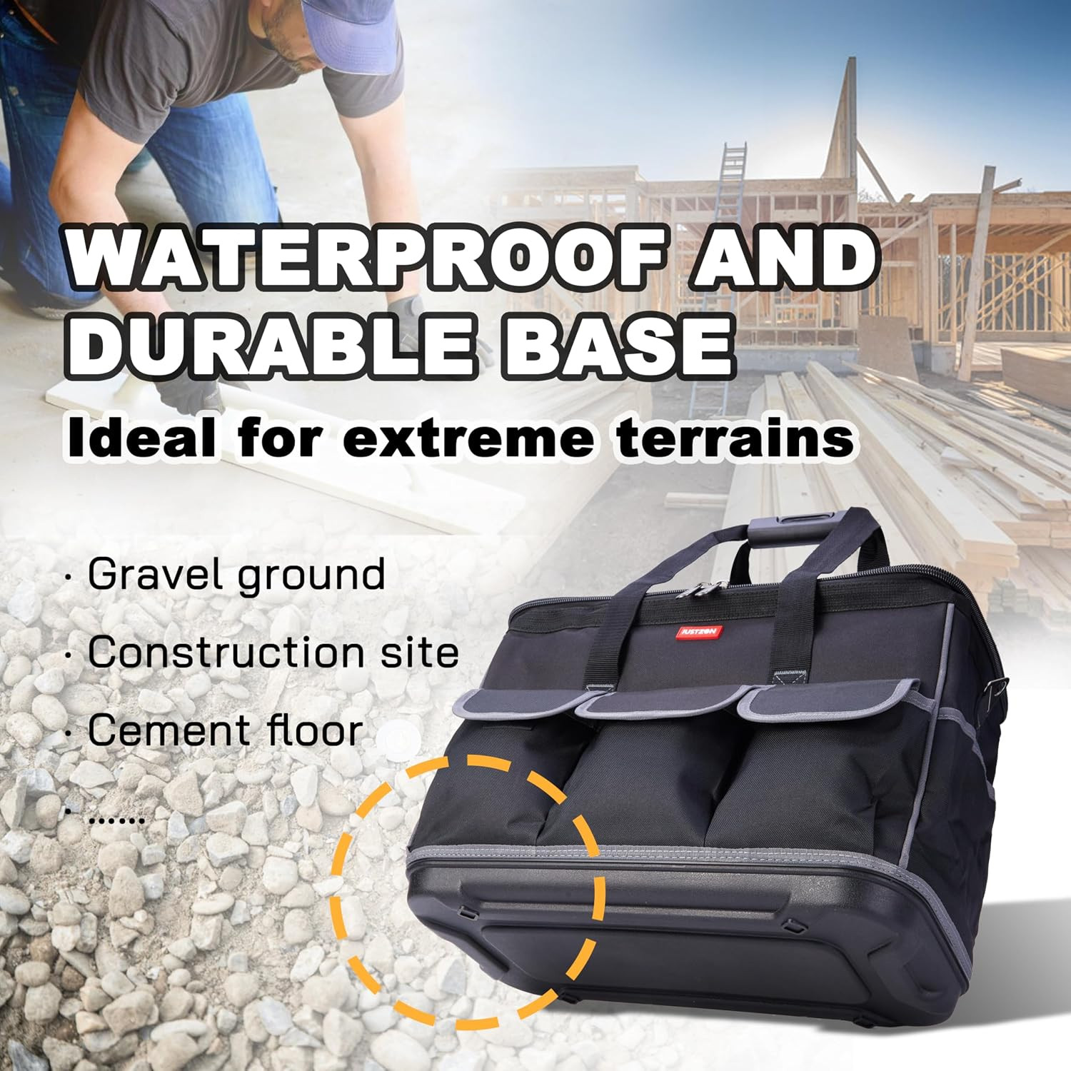 Rolling Tool Bag with Wheels – Aluminum Alloy Trolley for Electrician & HVAC