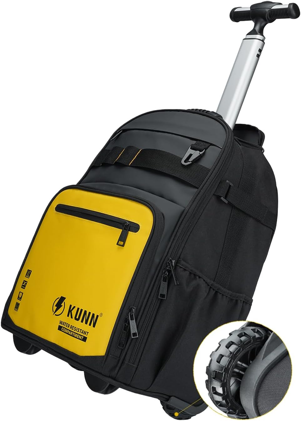Waterproof Heavy Duty Tool Backpack with 47 Pockets – Yellow