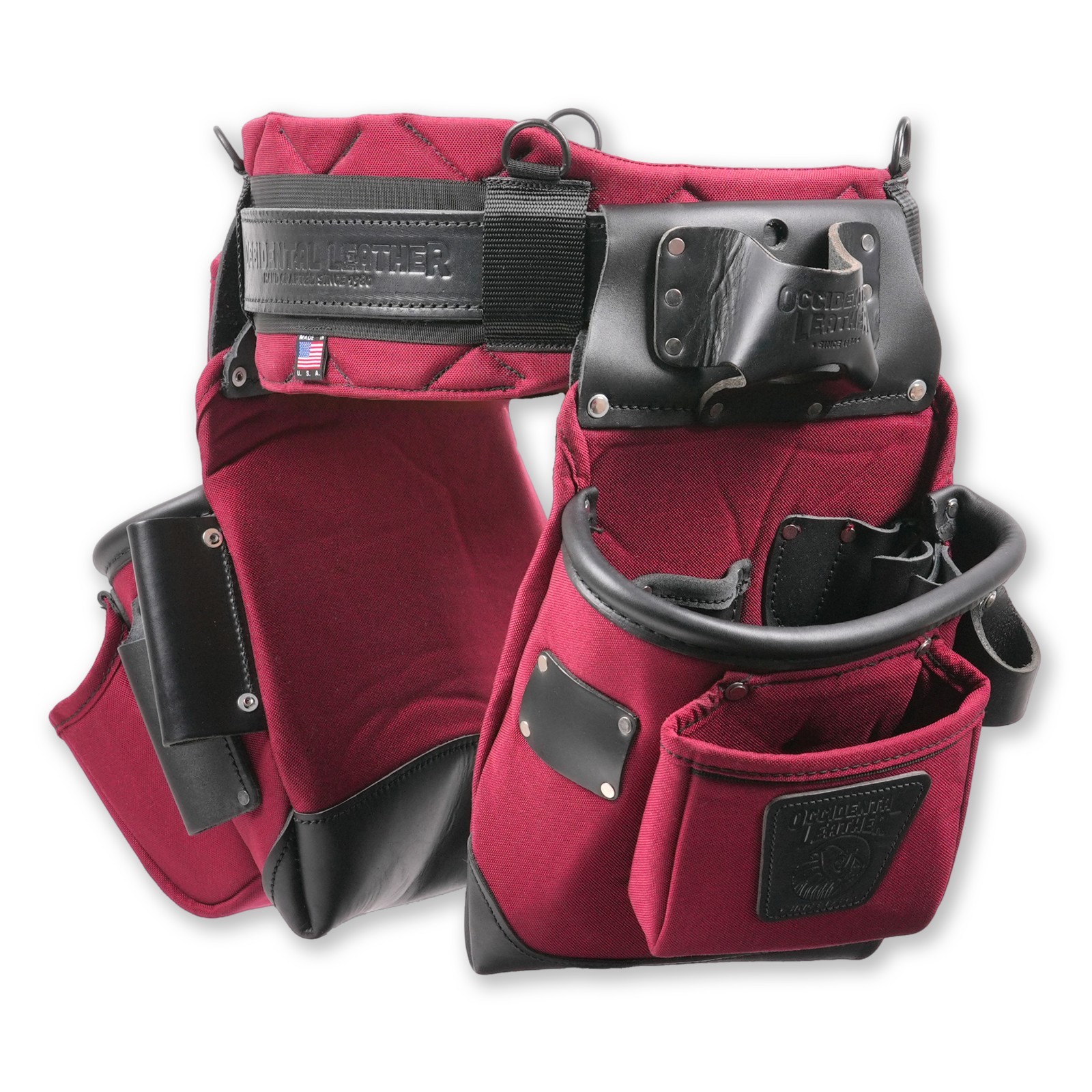 Occidental Leather 8286R ProFormance OxyLights Belt & Bags USA Made RED