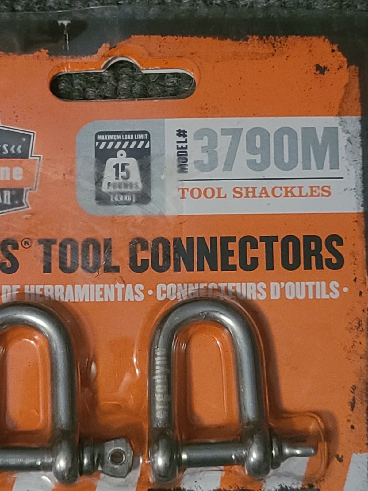 Ergodyne Squids 3790M Tool Attachment Shackle Stainless Steel 15 Pounds 2-PacK