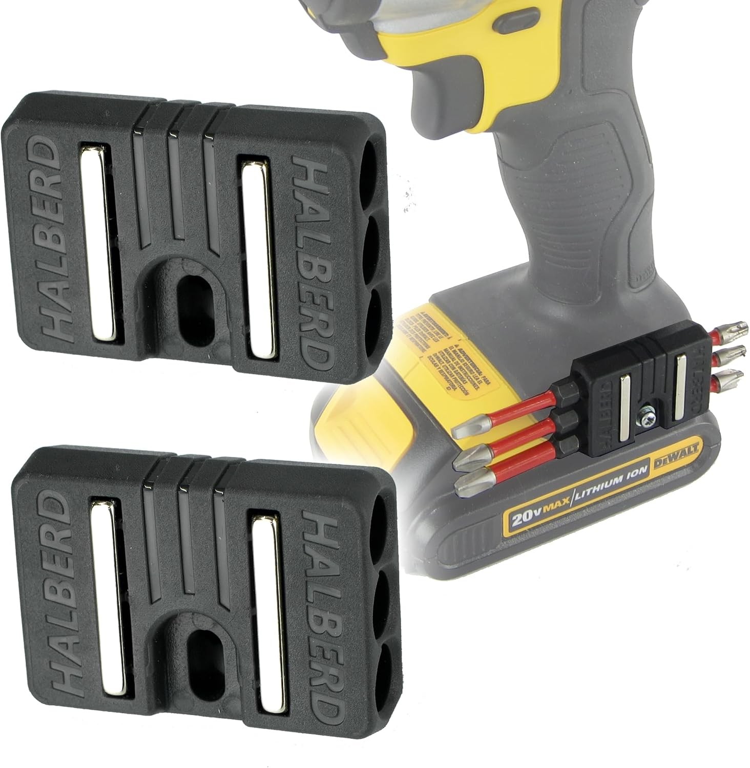 Halberd Magnetic Bit Holder Universal Fit Belt Clip 2 Pack