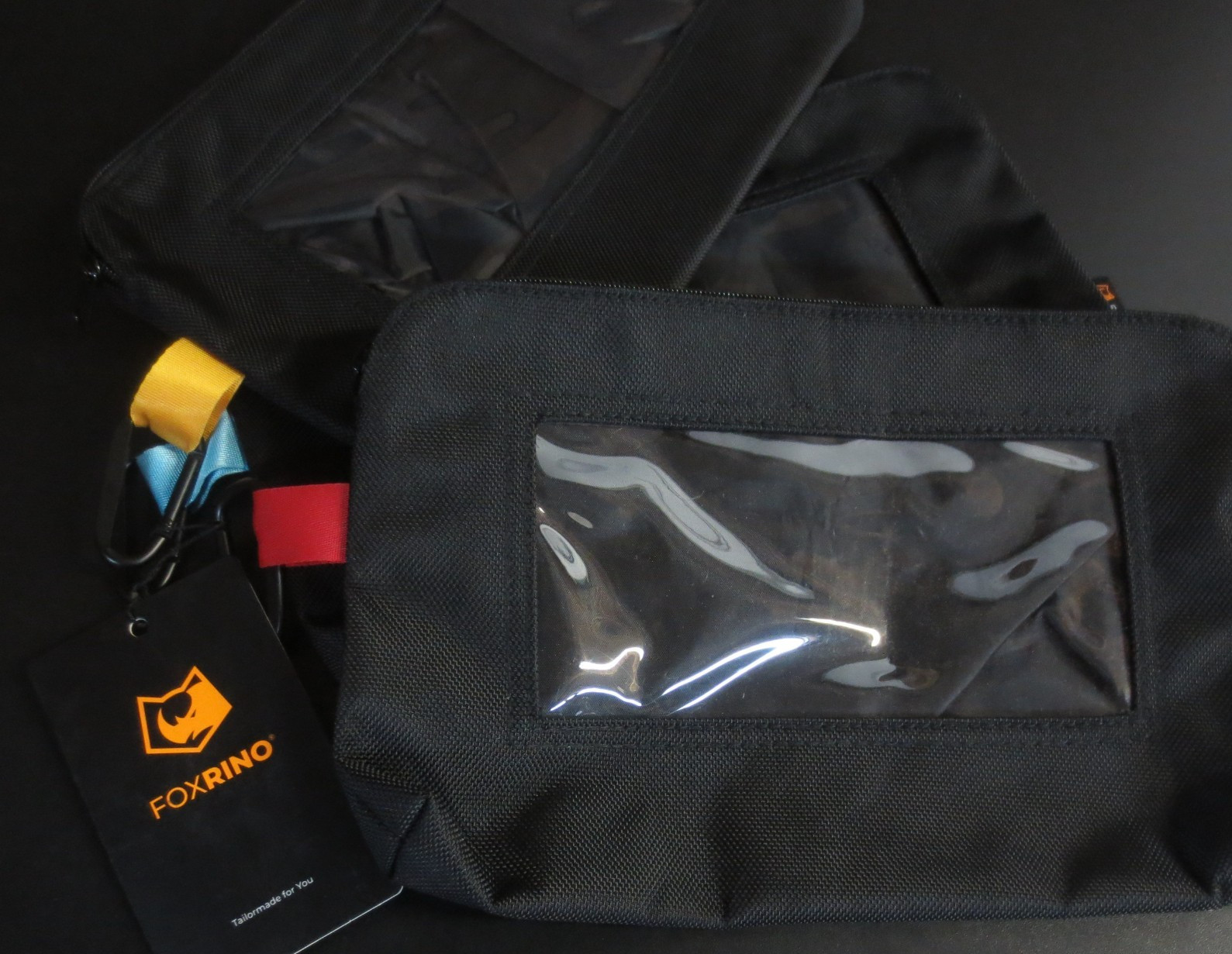 Foxrino Tool Pouch with Clear Window for Electricians – 3 BAG SET – 12″ X 8″