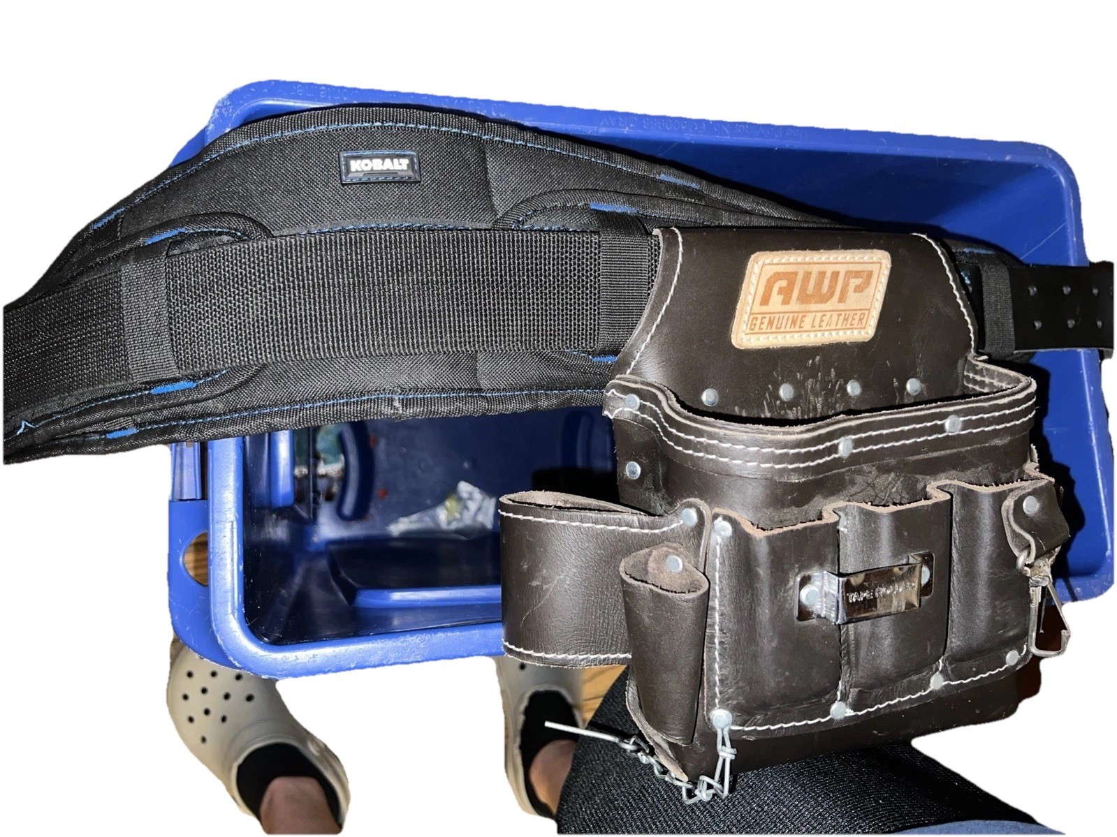 AWP HI-PERFORMANCE TOOL BELT ELECTRICIAN CONSTRUCTION MECHANIC Kobalt Back Brace