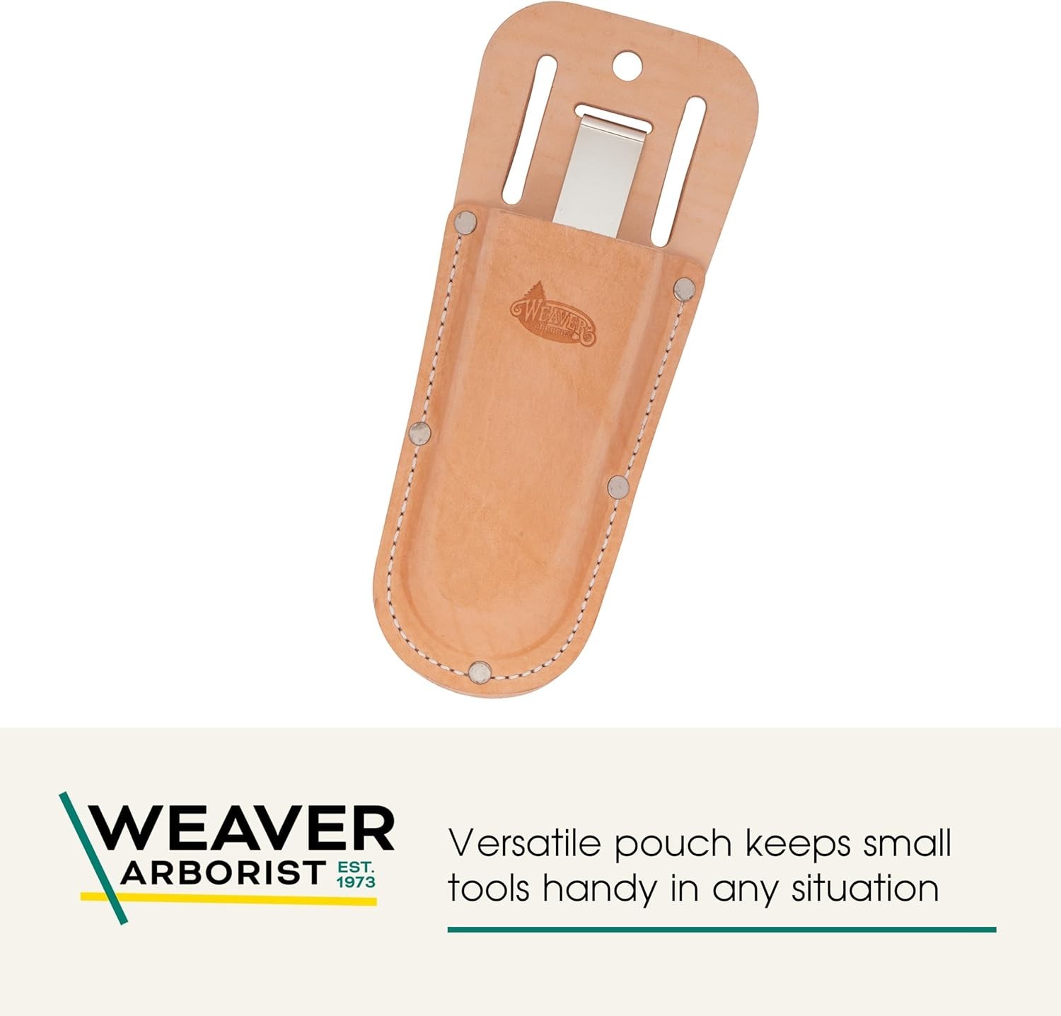 Stylish 8″ Arborist Pruner Pouch in Tan Leather – Perfect for Professionals