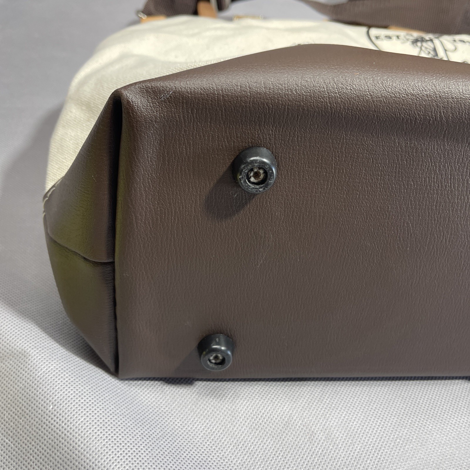 Klein Tools 5102-18 Canvas Tool Bag Large Beige Brown Leather Bottom Heavy Duty
