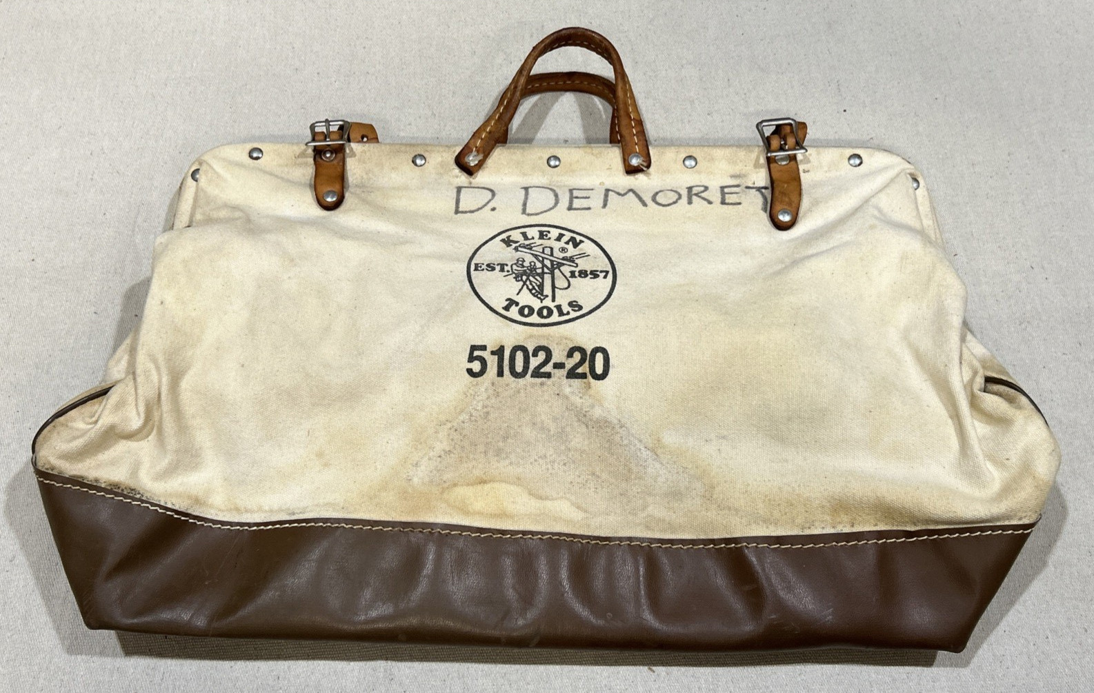 Klein Tools #5120-20 Canvas And Leather Tool Bag