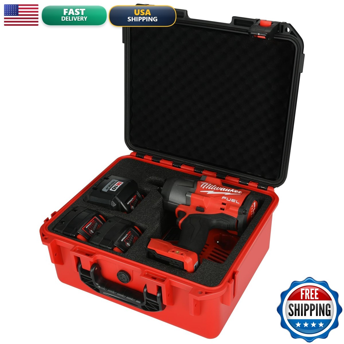 HOSOCASE Hard Case for Milwaukee M18 Impact Torque Wrench 2962-20 2967-20