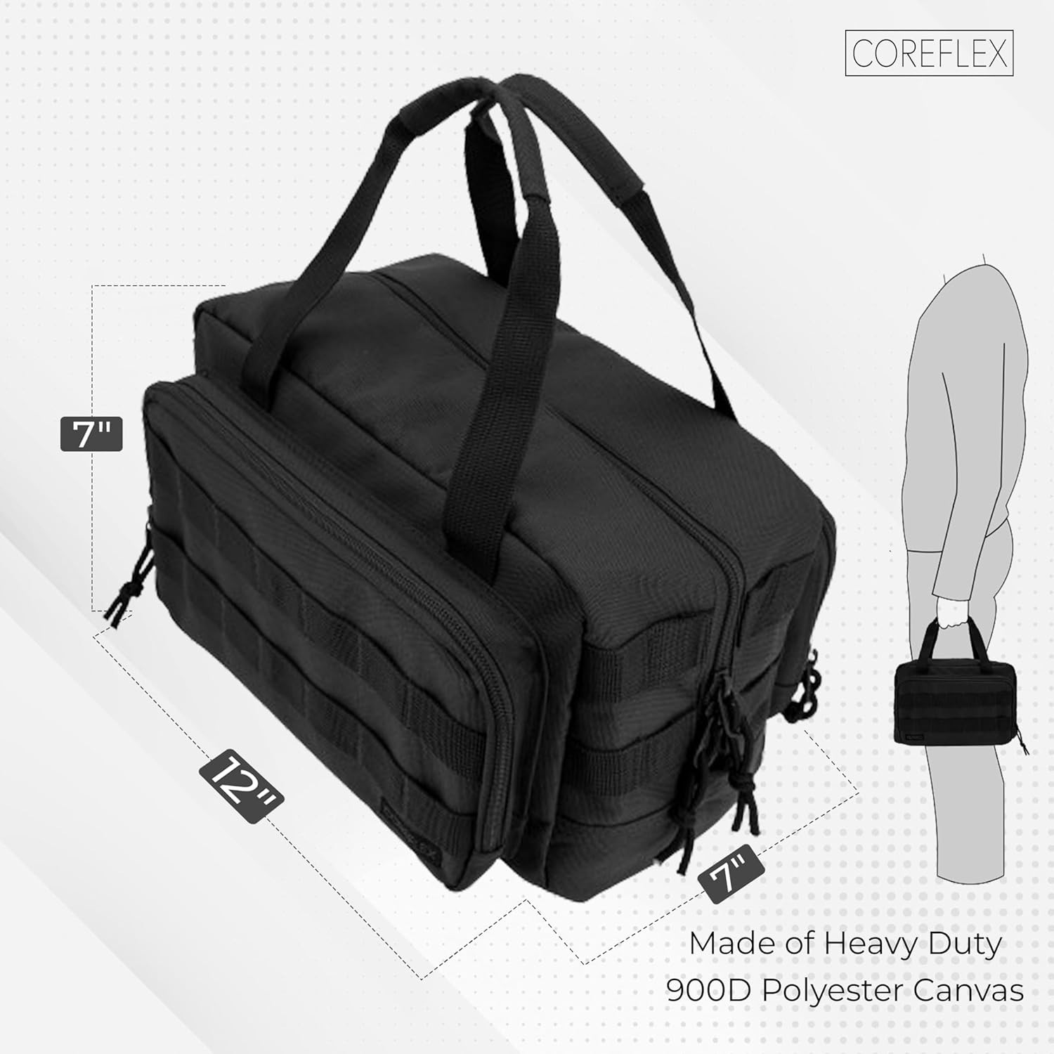 Versatile Heavy-Duty Tool Bag (12” x 7” x 7”) – Perfect for Home & Field Use