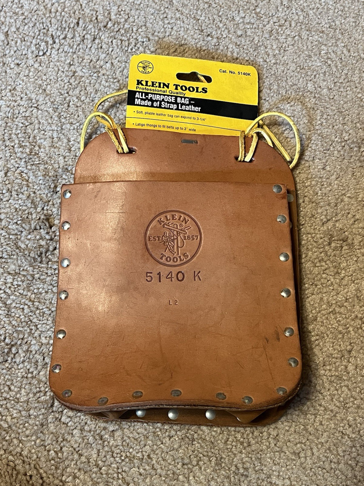 Klein Tools 5140K Strap Leather All Purpose Tool Bag