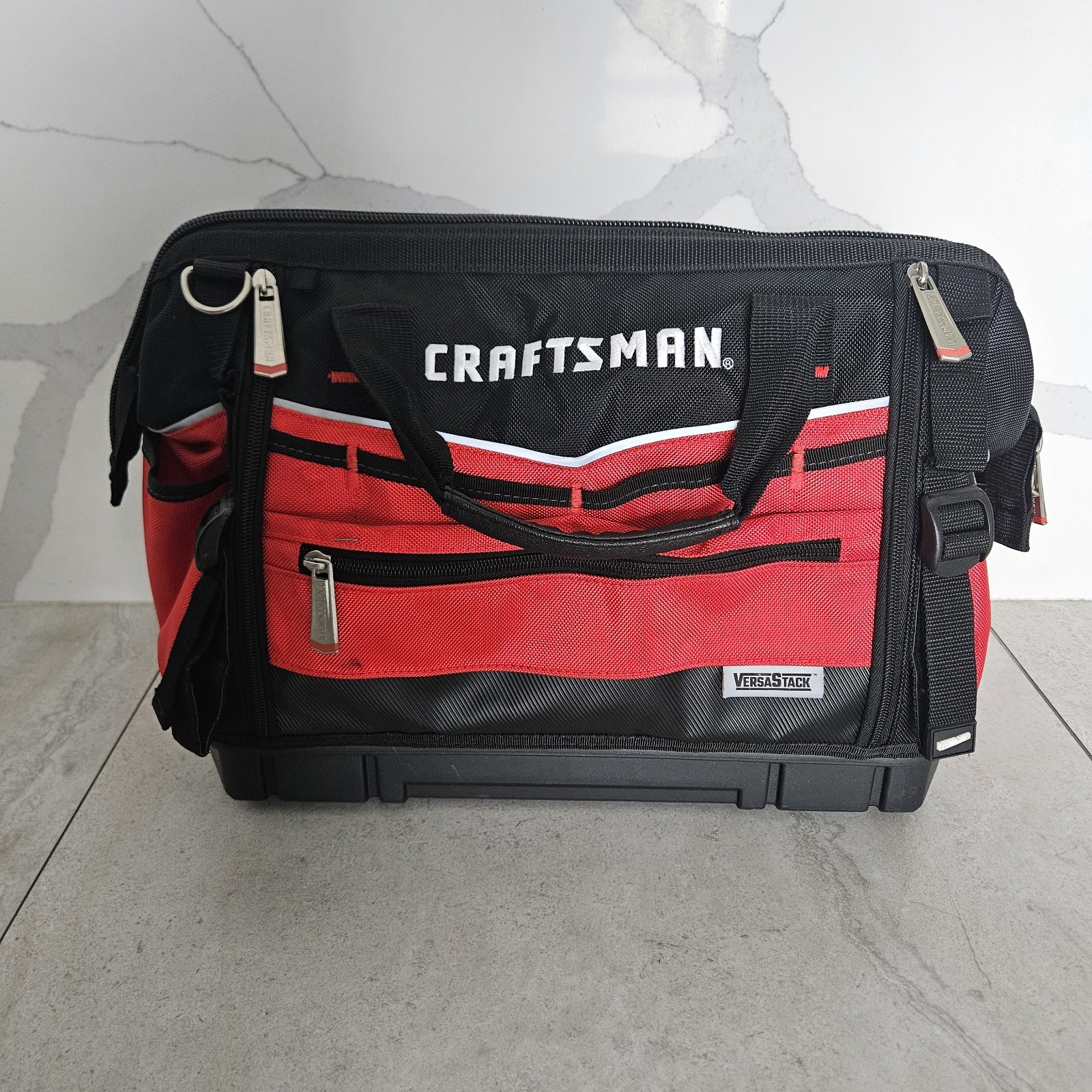 Craftsman Versastack 17 In Tool Bag Used Great Condition Toolbag Red Heavy Duty