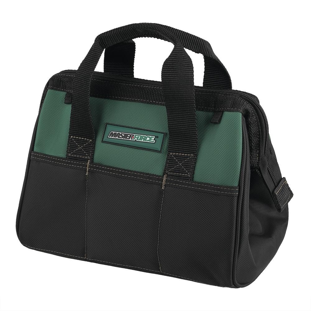 TWO PACK Masterforce 12-Inch 3-Pocket Zippered Tool Bag – NEW ITEMS