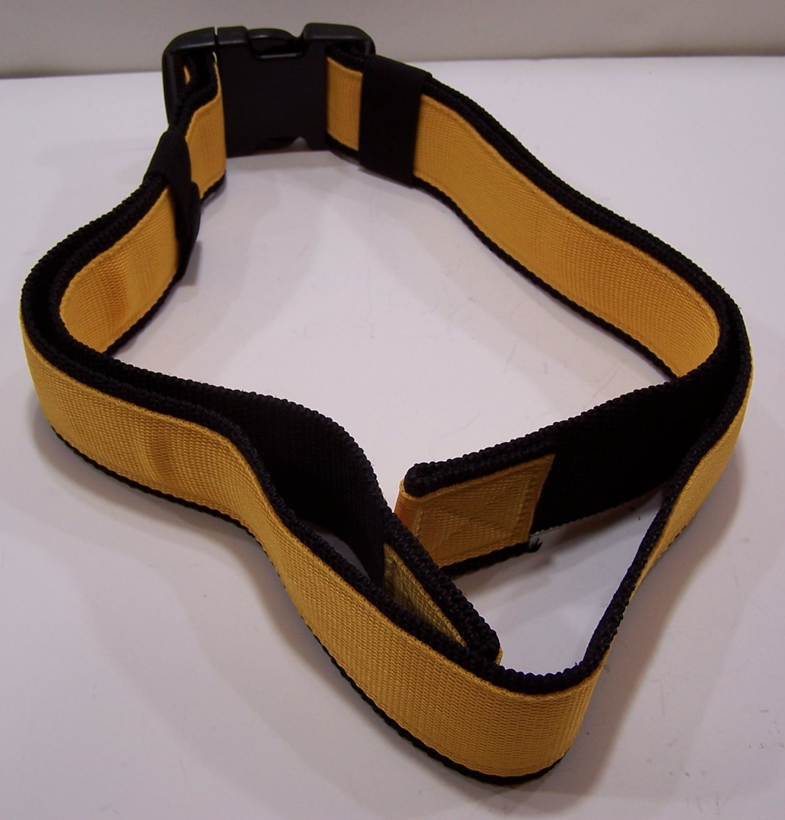 Tool Belt with Plastic Buckle 2-Inch Adjustable Heavy Duty Black and Yellow