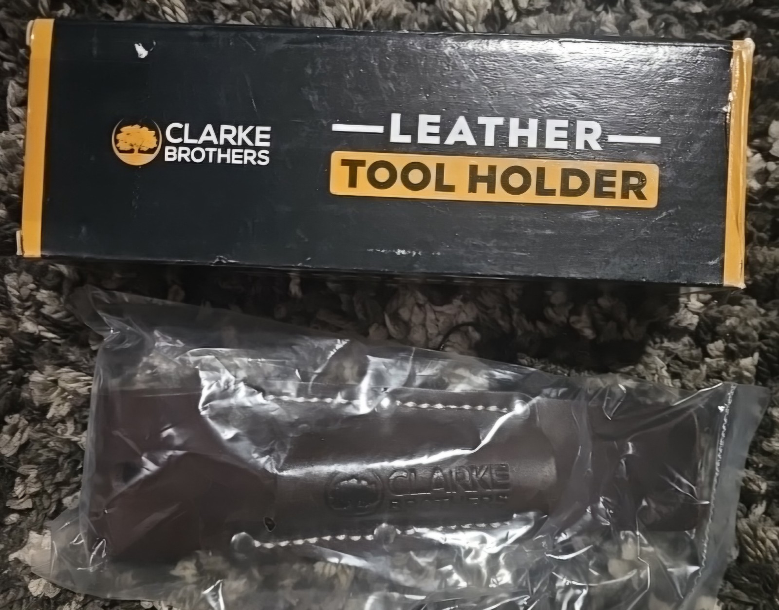 Clarke Large Leather Tool Holder – Leather Tool Holder Model, Black/Yellow, 1pc