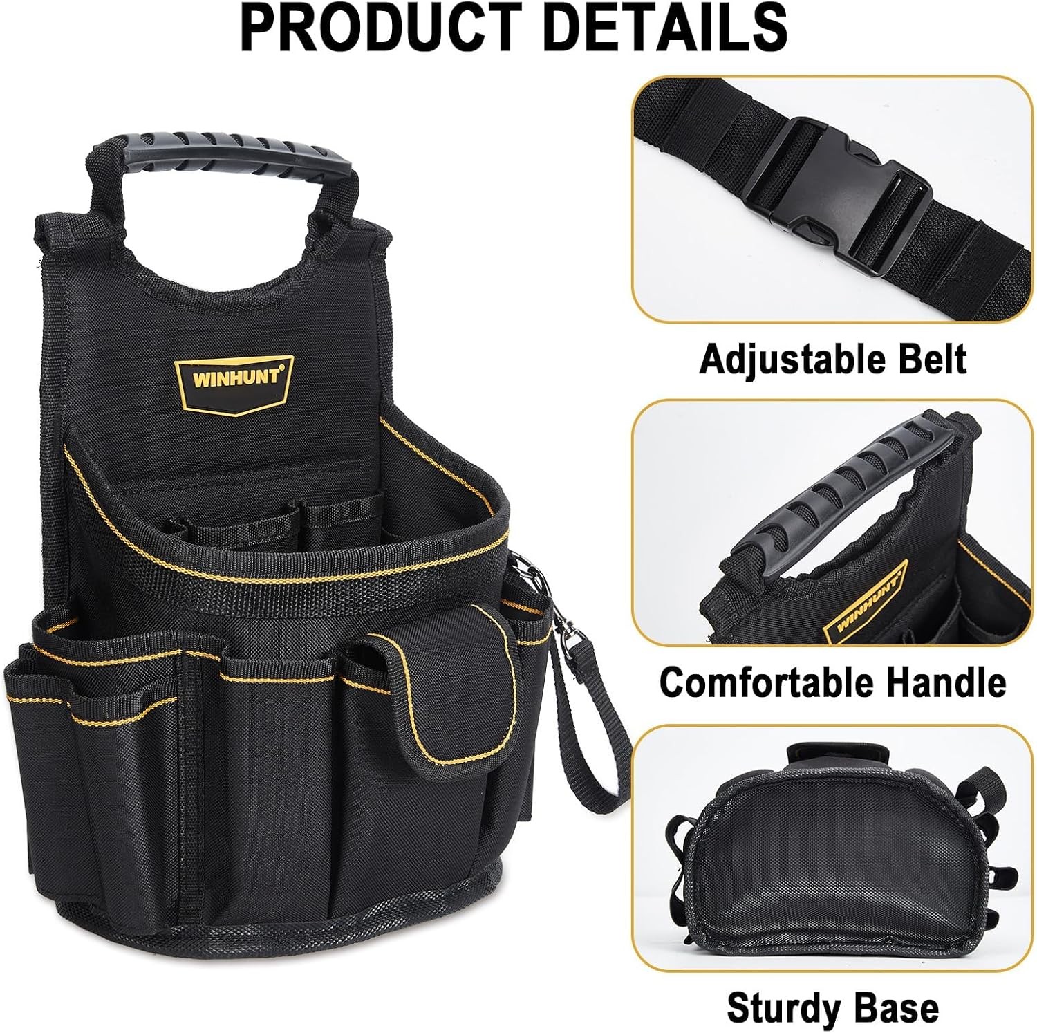 Oxford Tool Tote 8in Heavy Duty Multiple Pockets Shoulder Strap Organizer Bag